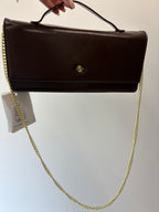 Borsa vintage in ecopelle a mano e con tracolla