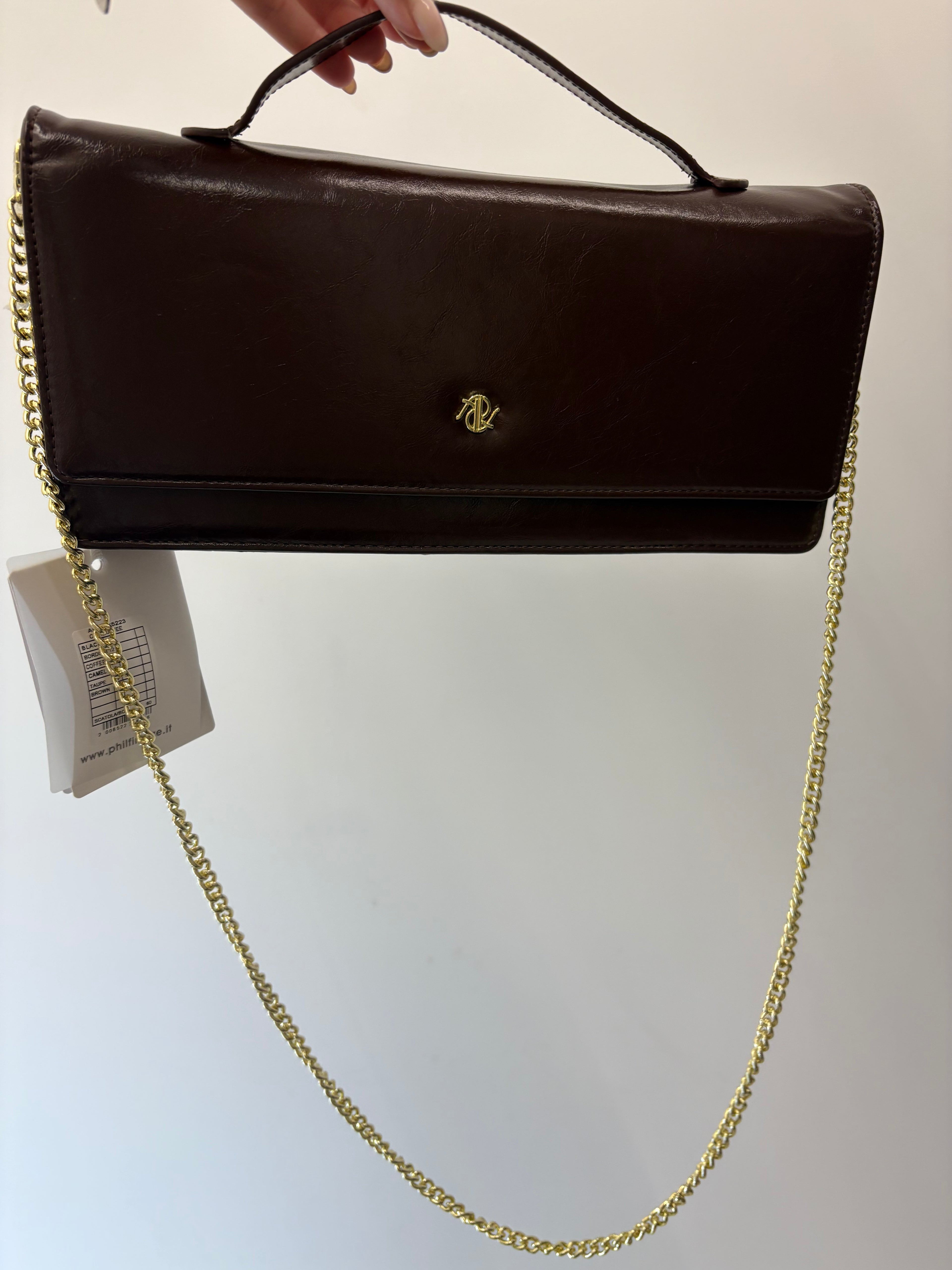 Borsa vintage in ecopelle a mano e con tracolla