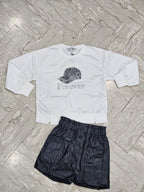 Completo Foreverbianco e nero prezzo €19,99 scontato €14,99 tg 6 anni 10 anni 12 anni