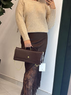 Borsa vintage in ecopelle a mano e con tracolla