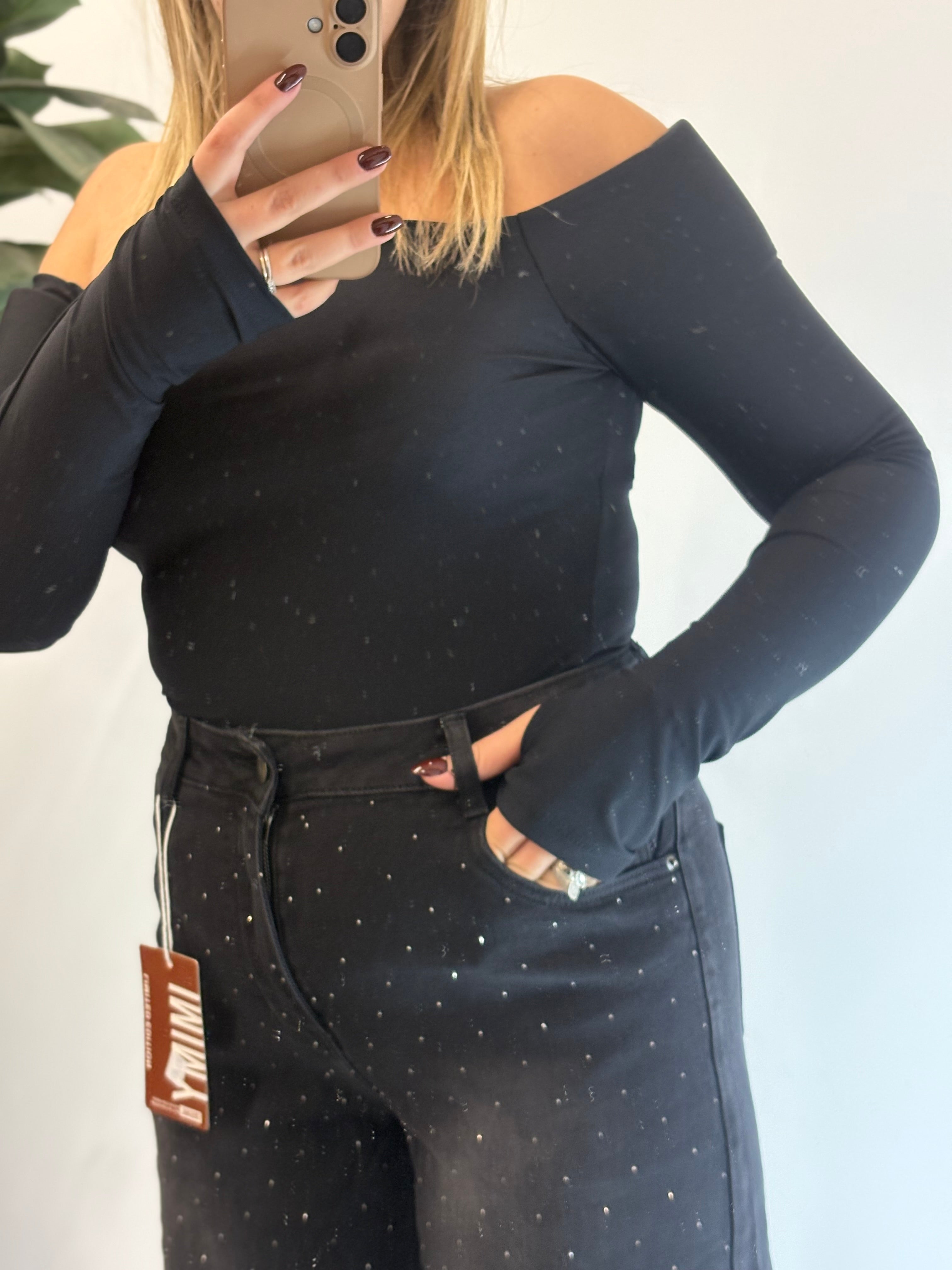 Body con spalla imbottita