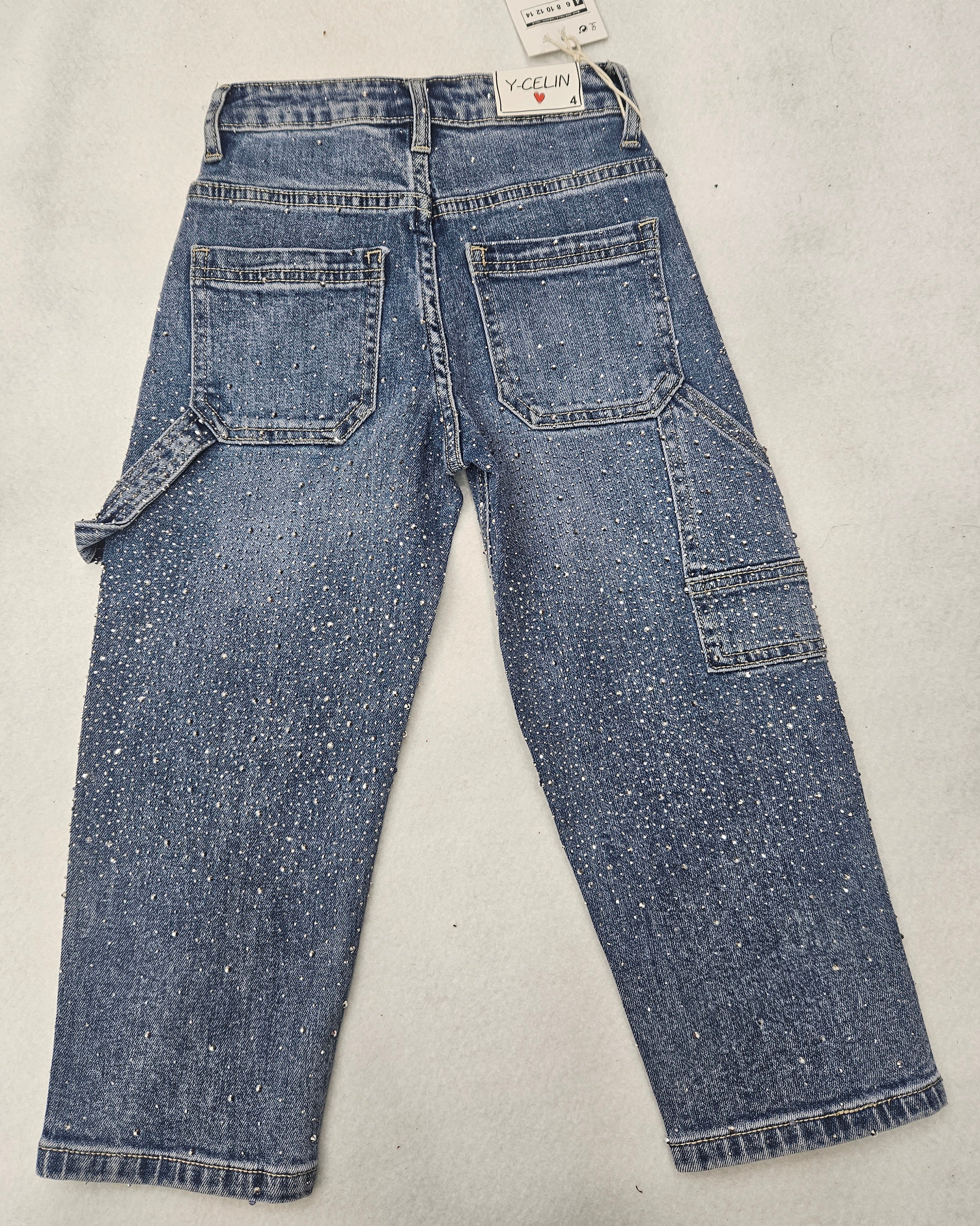 Jeans balloon con brillantini