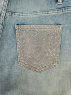 Jeans tasche brillantini