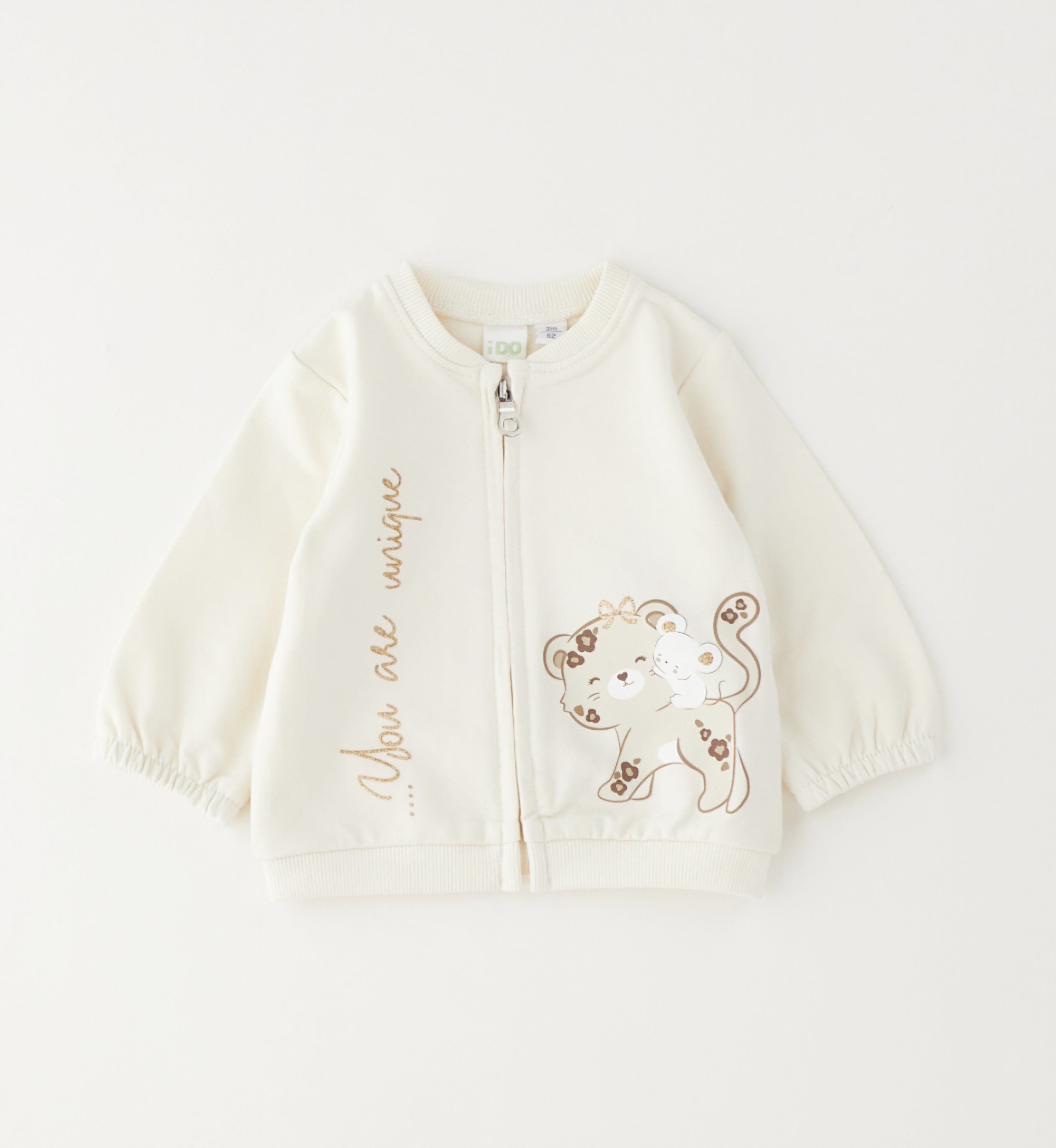 Felpa con zip neonata ido