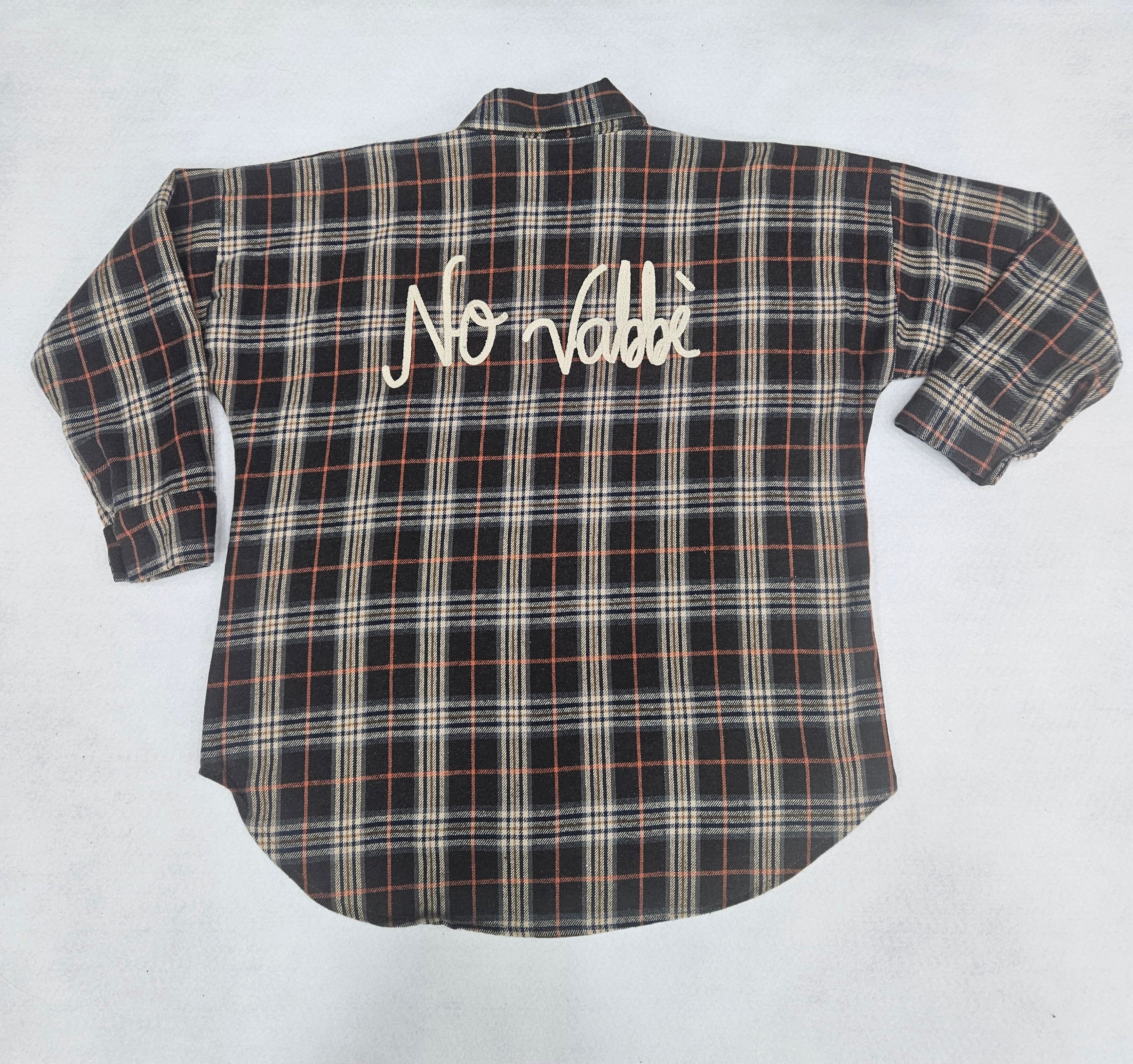 Camicia flanella "NO VABBE'"