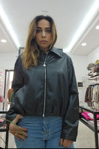 Giubbino in ecopelle modello caramella
