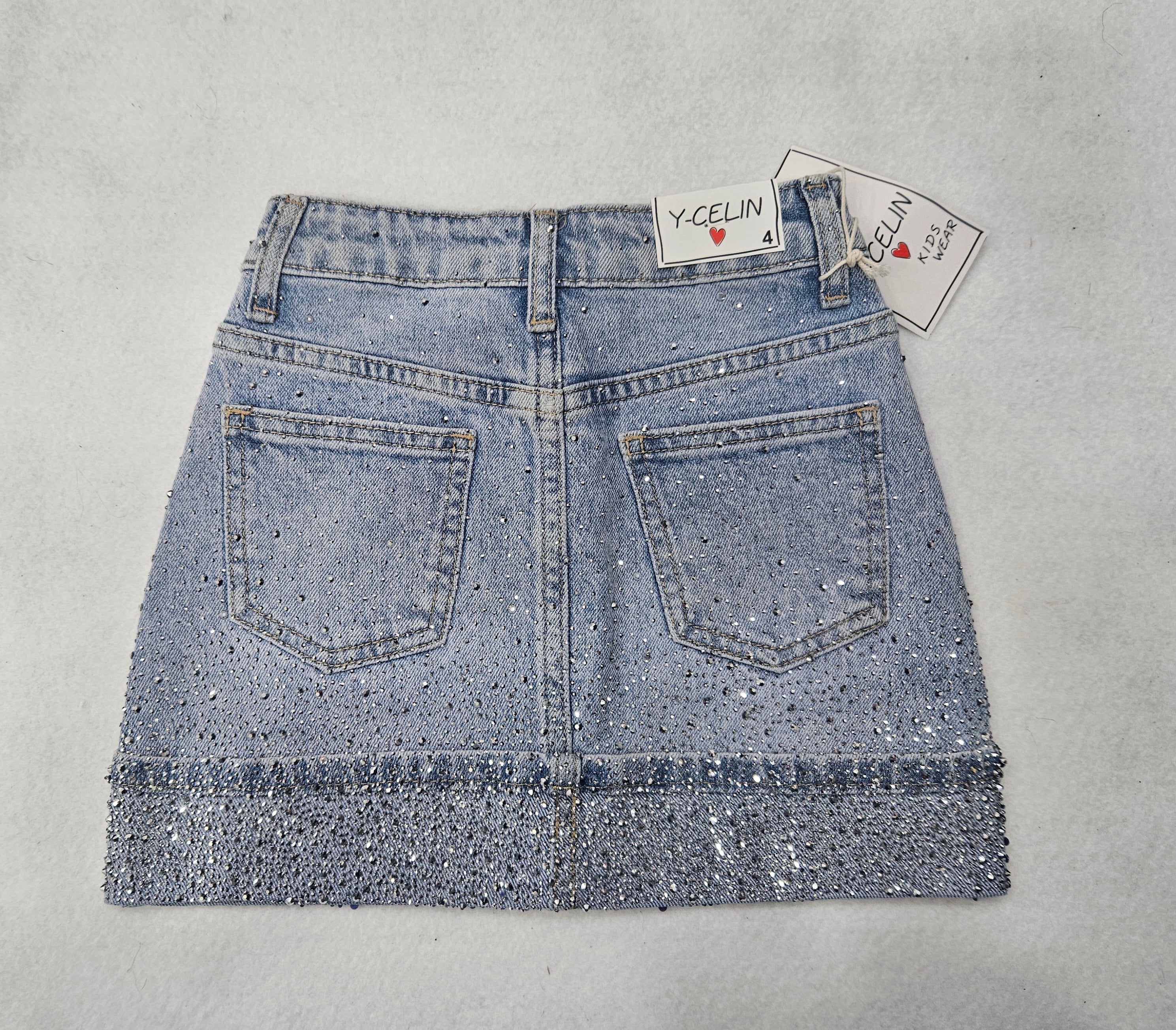 Gonna di jeans con brillantini