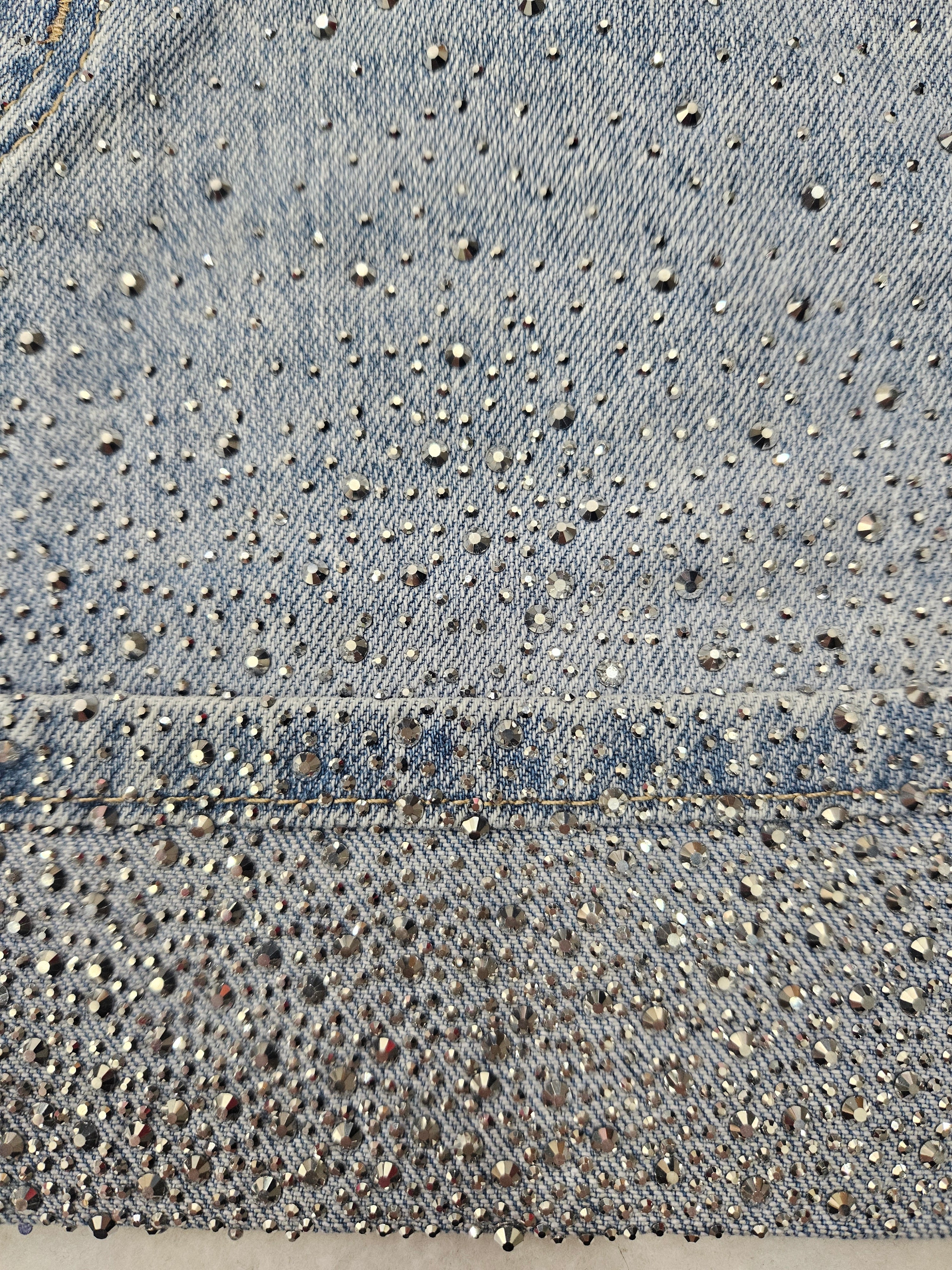 Gonna di jeans con brillantini