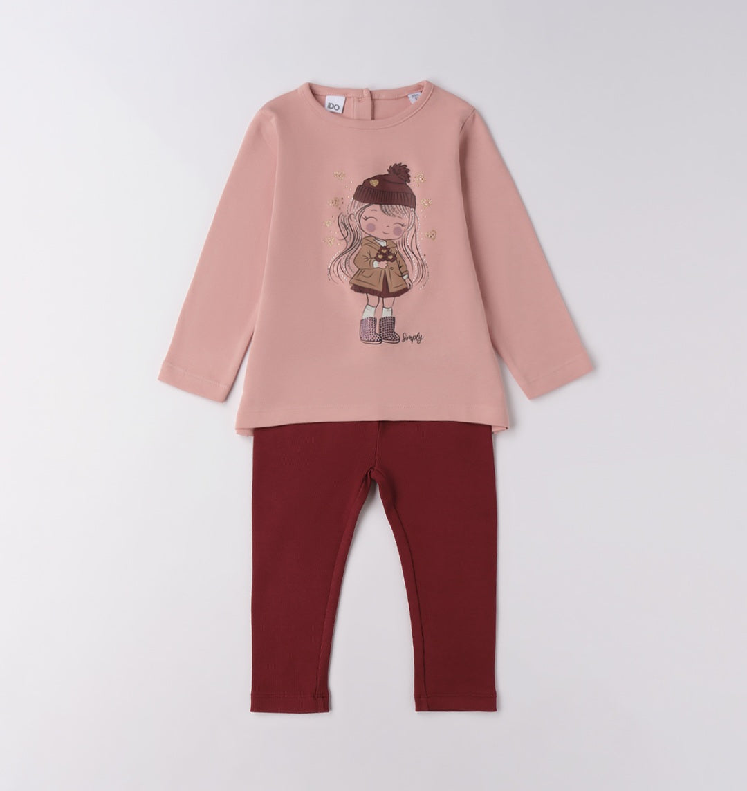 Completo idoo leggins e maxi tshirt