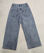 Jeans palazzo con brillantini