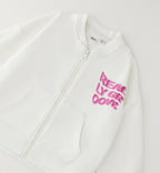 Felpina in cotone con zip ido