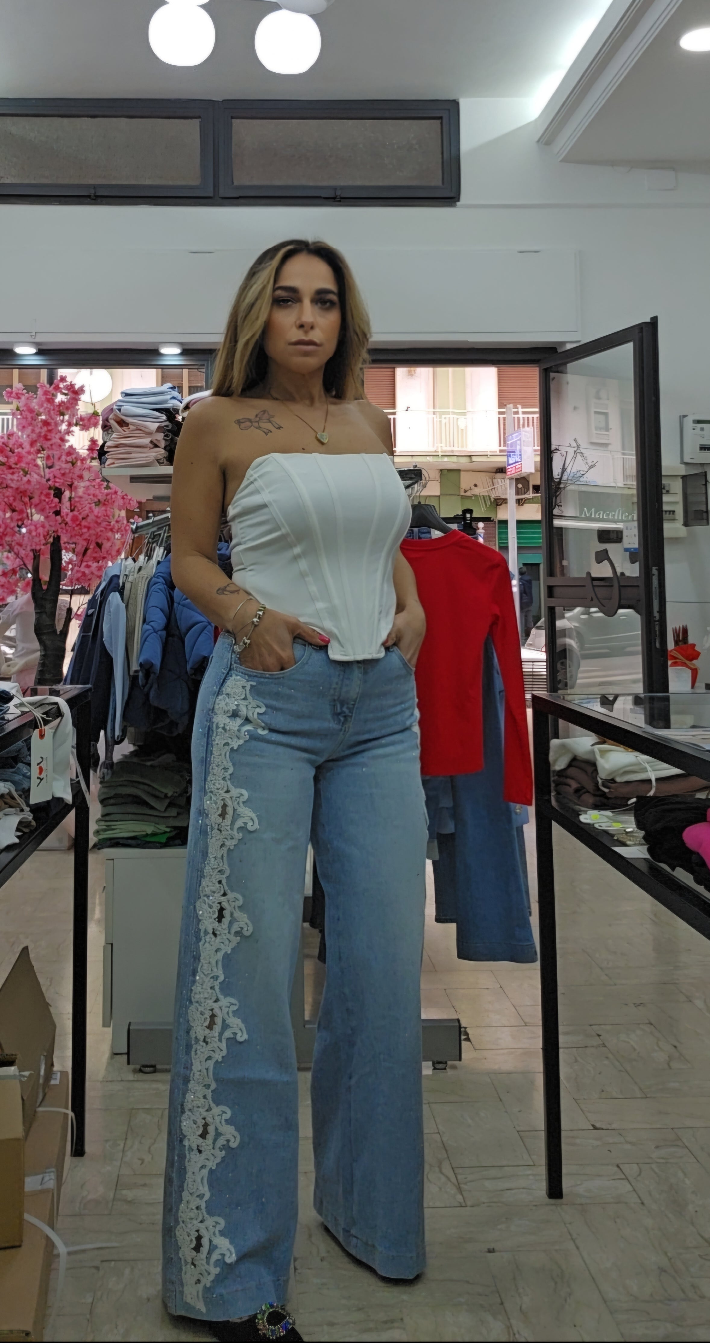 Jeans merletto