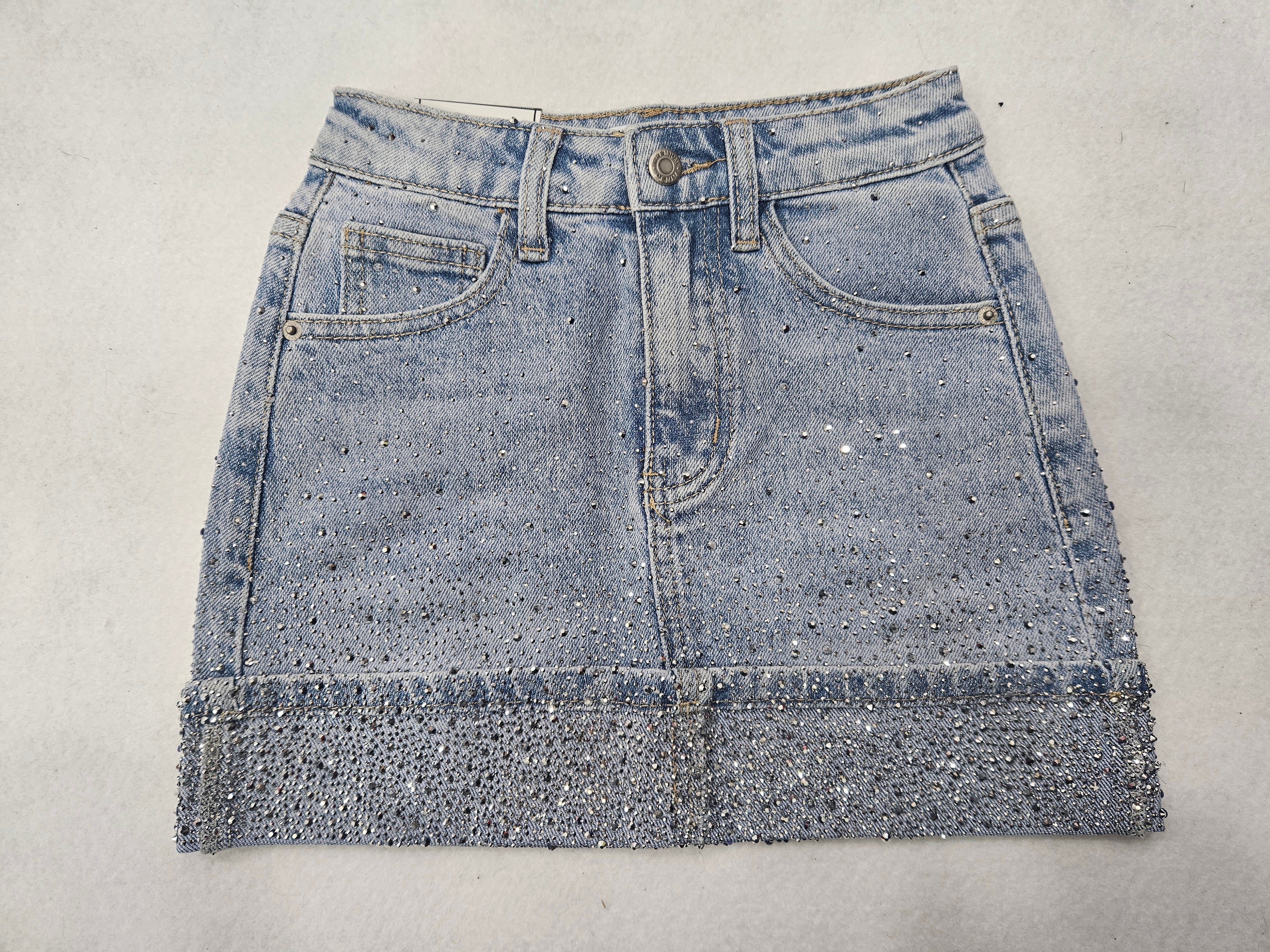 Gonna di jeans con brillantini